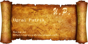 Ugrai Patrik névjegykártya