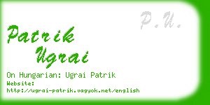 patrik ugrai business card